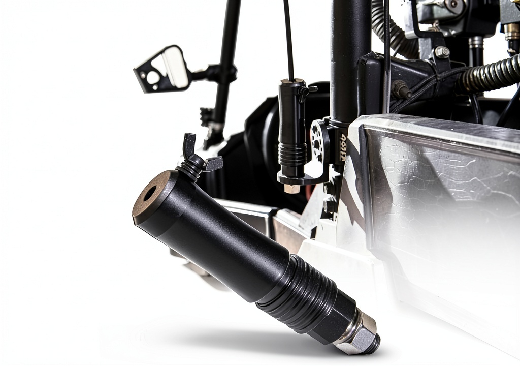LED Whip Base installed on a UTV handlebar