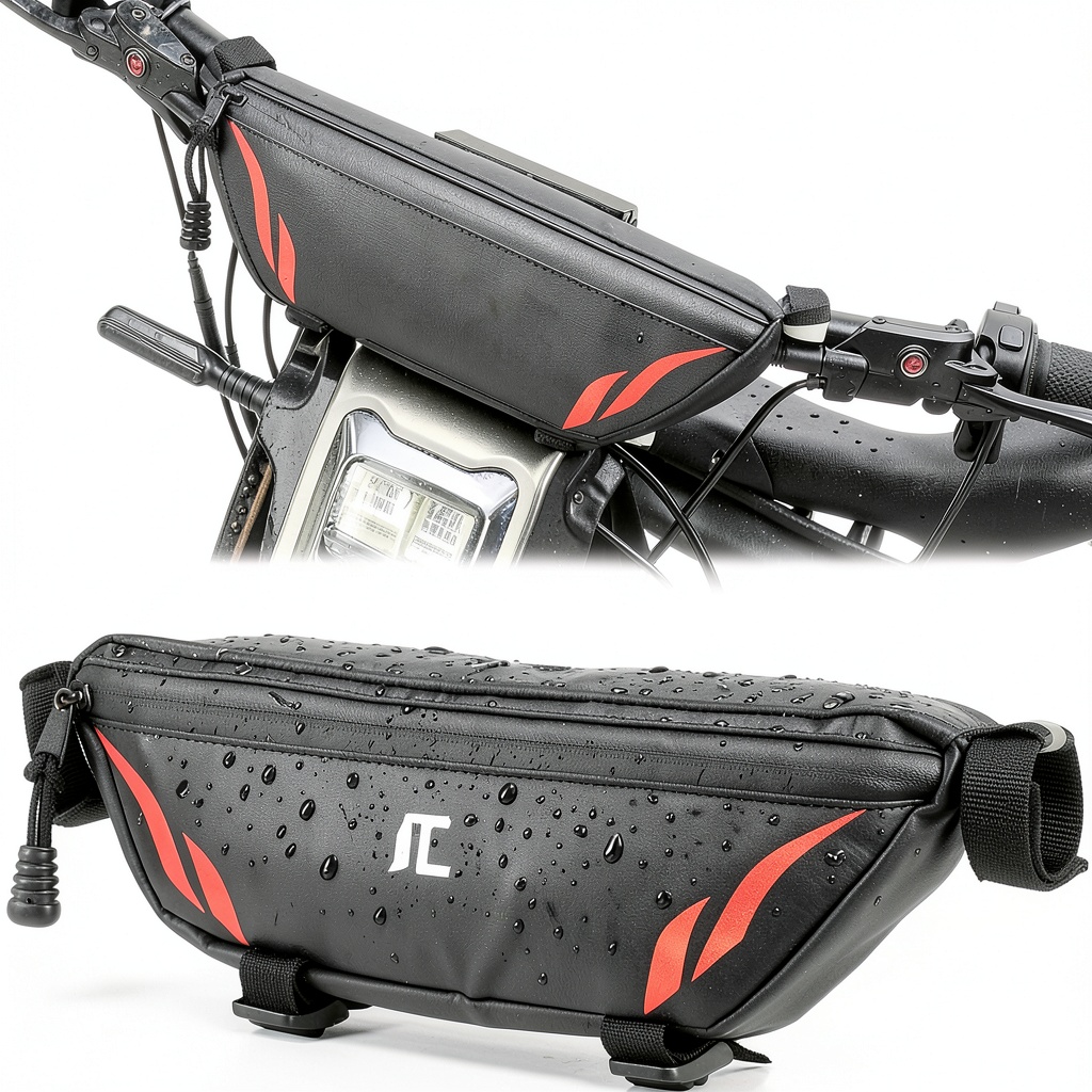 KEMIMOTO motorcycle handlebar bag on a dirt bike handlebar