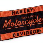 Harley Davidson Bath Towel Black Terry Cotton-0