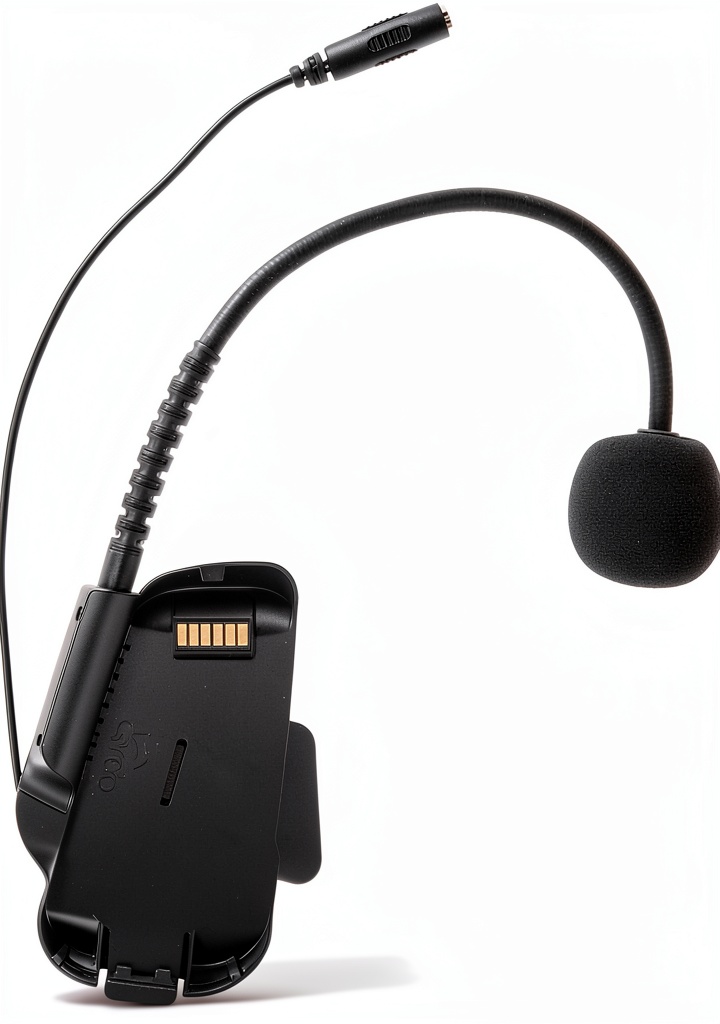 Installing Scala Rider Portable Gooseneck Mic for Packtalk on a wooden desk
