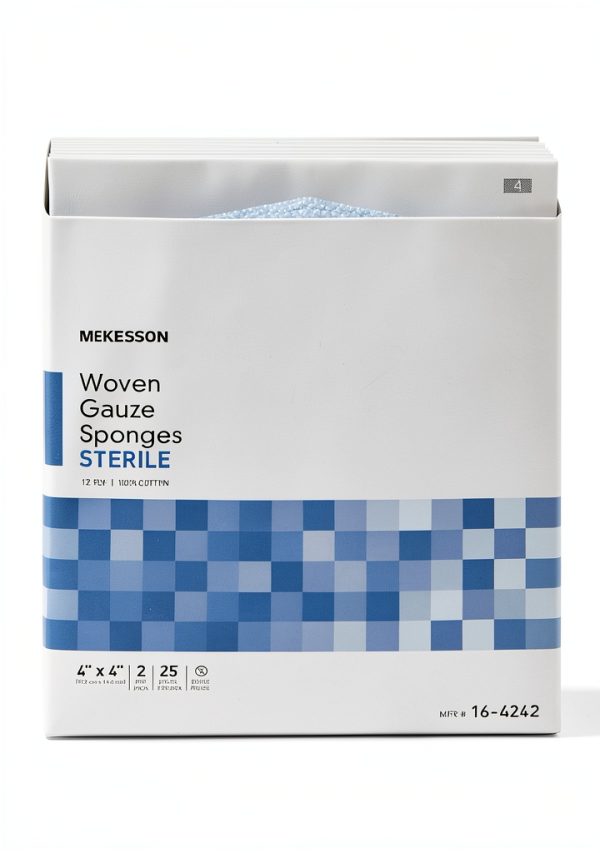 Sterile cotton gauze sponges MCK 12‑ply 4x4 in Model 16‑4242-6