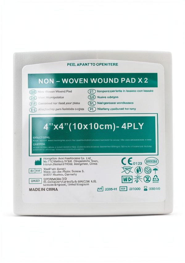 AOSI Sterile Non-Woven Gauze Pads 4‑Ply 4x4in 60 Pack Wound Dressing-1