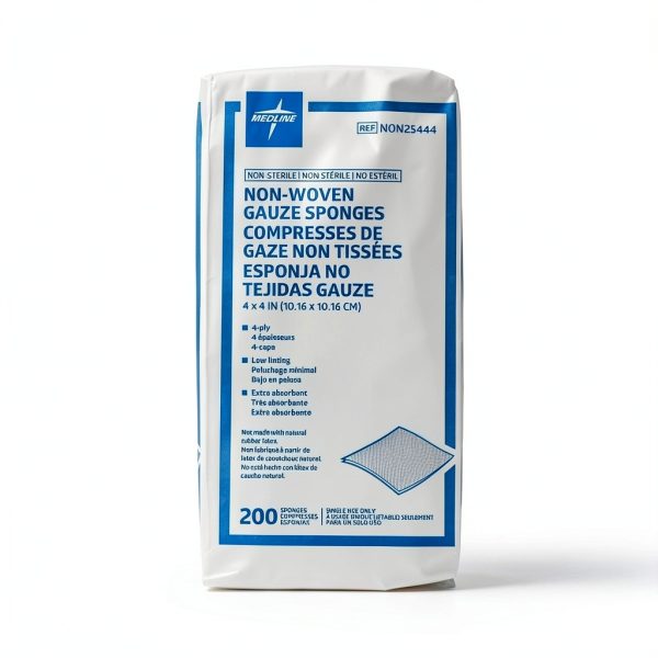 Medline Non Sterile Gauze NON25444 Rayon Polyester Blend 4x8.9 Inch-1
