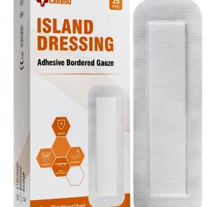 Carbou Island Dressing Gauze 4x10 Non Stick Water Resist Border-0